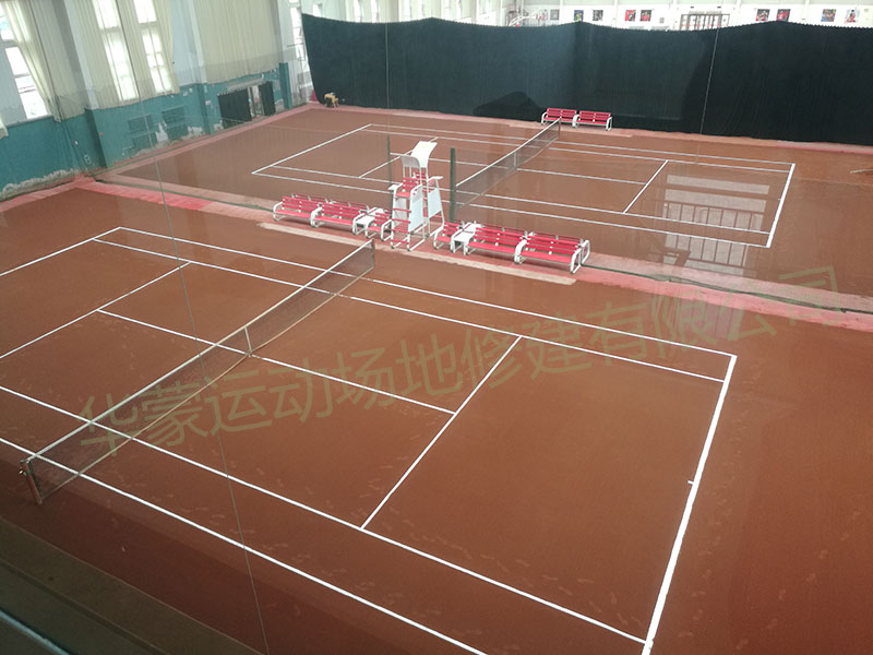 阿拉善盟體育運(yùn)動(dòng)管理中心紅土網(wǎng)球場改造工程6月22號正式竣工