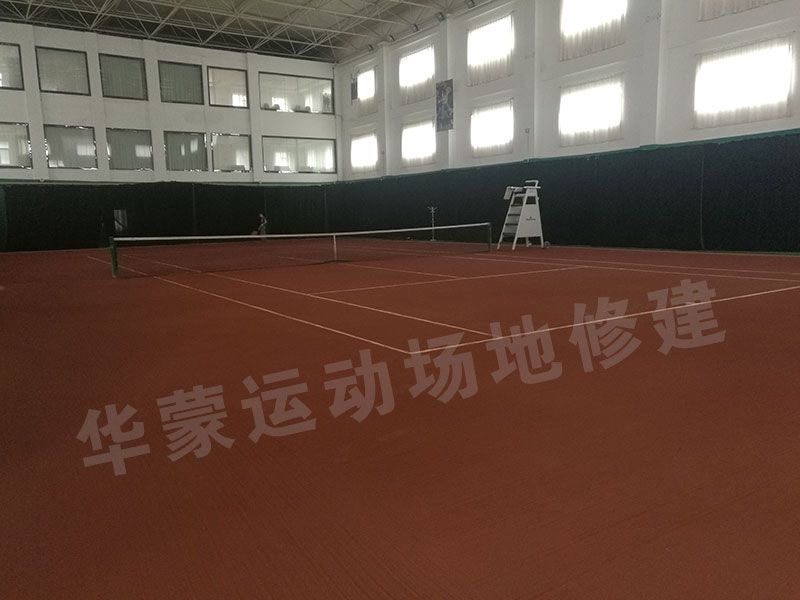 熱烈祝賀阿拉善左旗祥泰隆公司網(wǎng)球館場地維修完畢